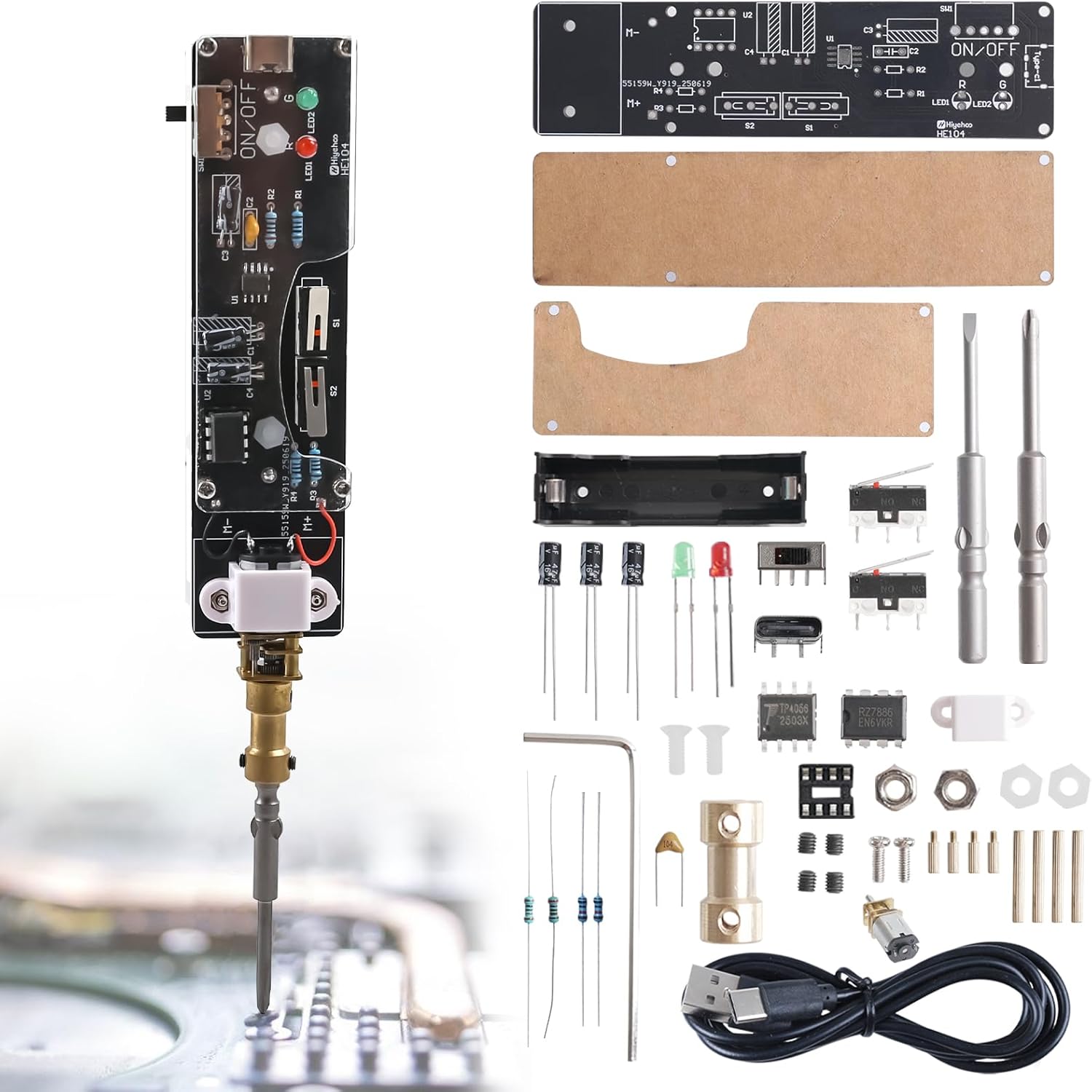 Electronics Repair Gadgets - USB Rechargeable Electric Screwdriver Soldering Project