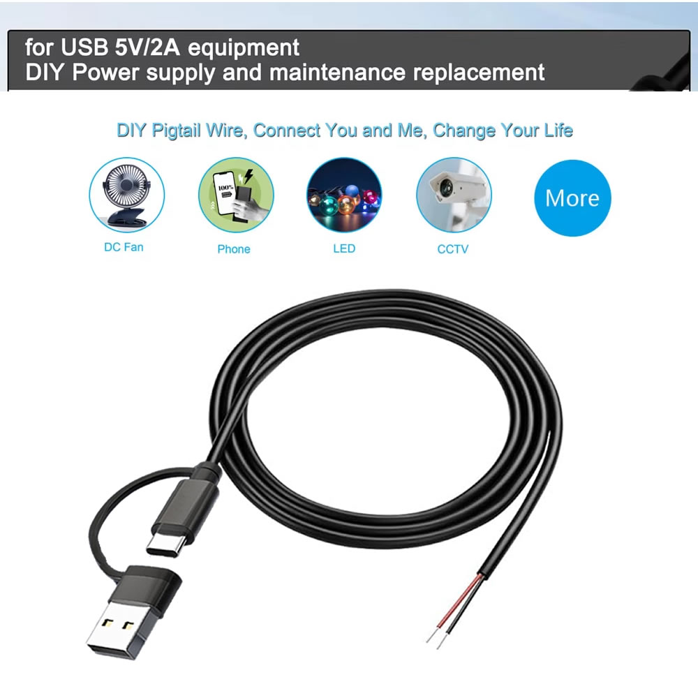 DC 2 Pin Power Cable USB and T - Electronics Repair Gadgets ulasan dan harga