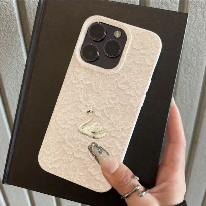 Lace Swan Pattern Lychee Textu - Apple Iphone 16 ulasan dan harga